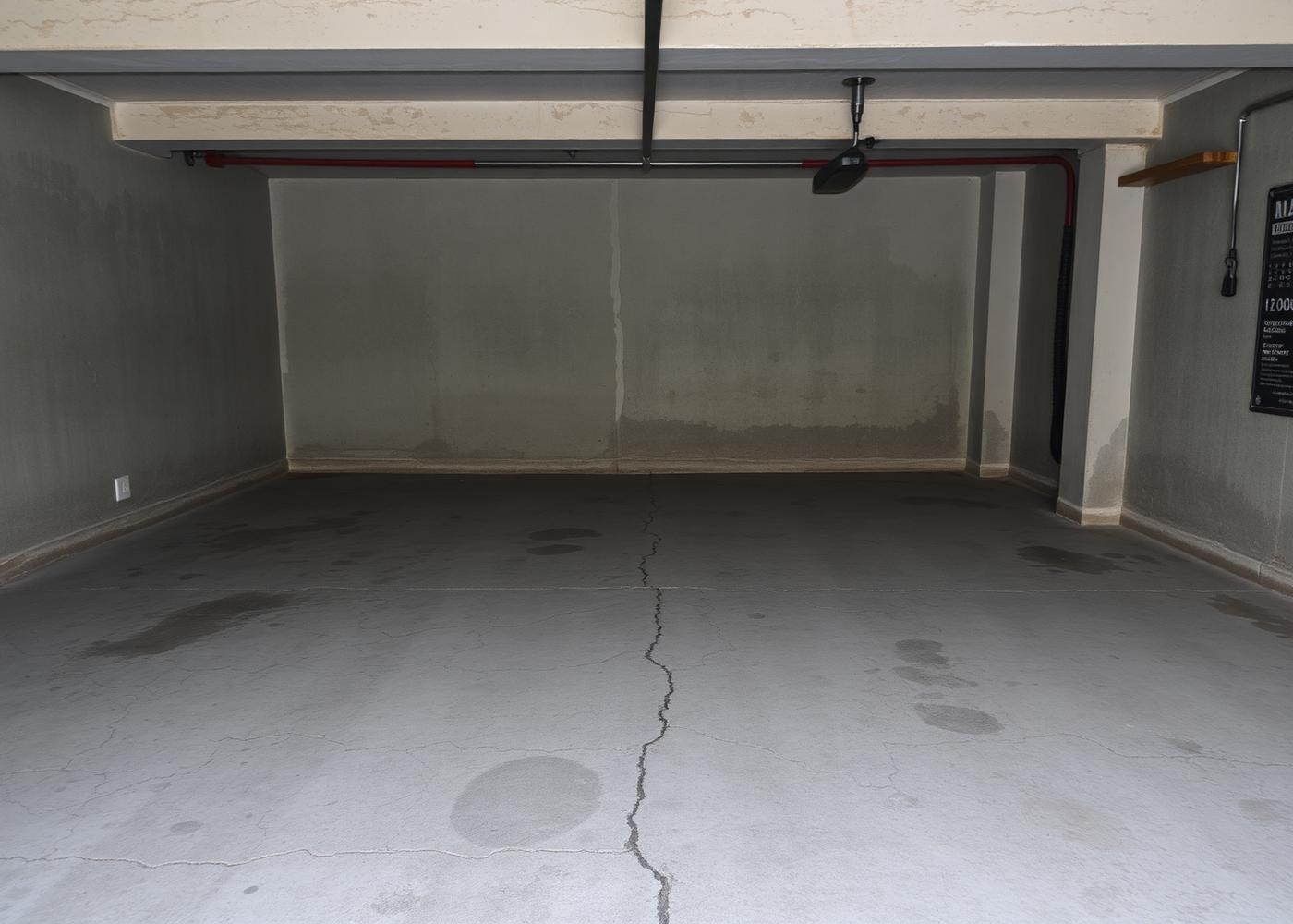 Residential Garage before resin coating